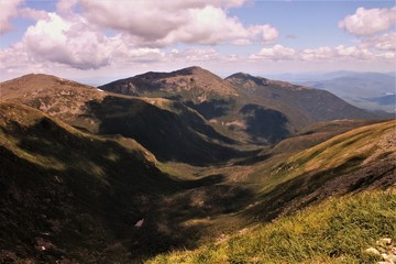 mountain landscape with blue sky