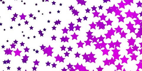 Fototapeta na wymiar Light Pink vector background with small and big stars. Blur decorative design in simple style with stars. Design for your business promotion.
