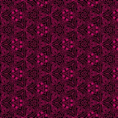 Seamless floral pattern made from digital paint for creative design background