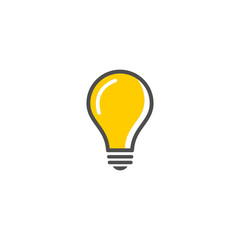 Light Bulb icon vector. Light Bulb sign.   Idea, solution.