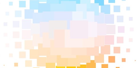 Light Blue, Yellow vector template in rectangles. New abstract illustration with rectangular shapes. Template for cellphones.