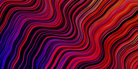 Obraz premium Dark Multicolor vector pattern with curved lines. Colorful illustration in circular style with lines. Smart design for your promotions.