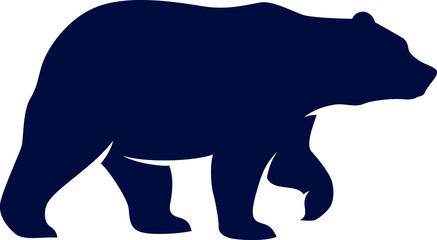 Simple Silhouette of Walking Bear