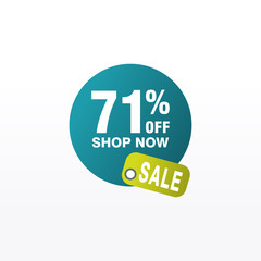 71 discount, Sales Vector badges for Labels, , Stickers, Banners, Tags, Web Stickers, New offer. Discount origami sign banner