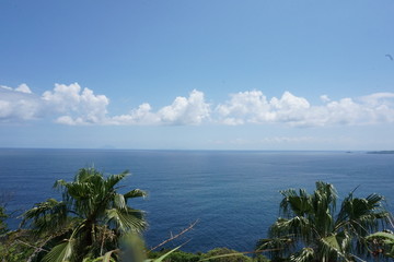 beautiful summer landscape of the sea in Japan