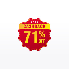 71 discount, Sales Vector badges for Labels, , Stickers, Banners, Tags, Web Stickers, New offer. Discount origami sign banner