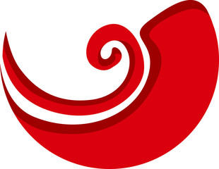 Vector Design of an Abstract Logo in Red
