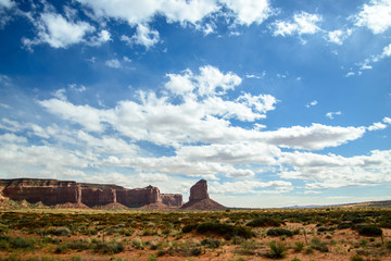 Naklejka na ściany i meble Monument Valley and Desert Rock