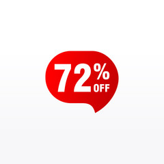 72 discount, Sales Vector badges for Labels, , Stickers, Banners, Tags, Web Stickers, New offer. Discount origami sign banner