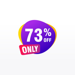 73 discount, Sales Vector badges for Labels, , Stickers, Banners, Tags, Web Stickers, New offer. Discount origami sign banner