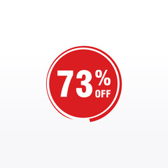 73 discount, Sales Vector badges for Labels, , Stickers, Banners, Tags, Web Stickers, New offer. Discount origami sign banner