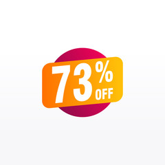 73 discount, Sales Vector badges for Labels, , Stickers, Banners, Tags, Web Stickers, New offer. Discount origami sign banner