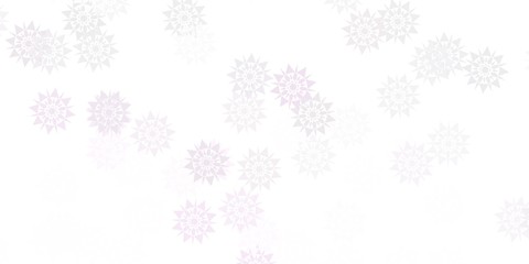 Light purple vector template with ice snowflakes.