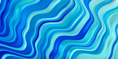 Light BLUE vector background with bent lines. Colorful illustration, which consists of curves. Smart design for your promotions.