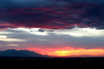 Salt Lake City at Sunset