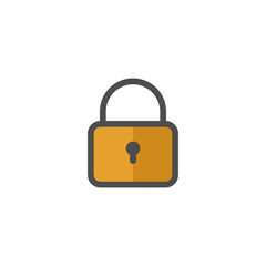 lock icon, lock sign and symbol vector design