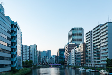 Fototapeta na wymiar (東京都ｰ都市風景)南高橋から見るリバーサイド風景１