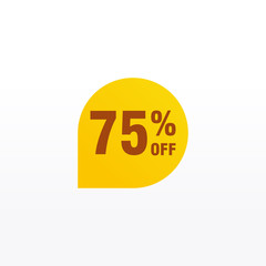 75 discount, Sales Vector badges for Labels, , Stickers, Banners, Tags, Web Stickers, New offer. Discount origami sign banner