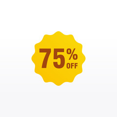 75 discount, Sales Vector badges for Labels, , Stickers, Banners, Tags, Web Stickers, New offer. Discount origami sign banner