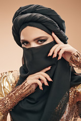 traditional black hijab