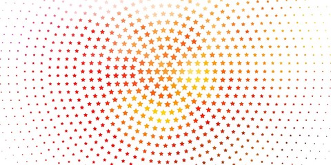 Light Red, Yellow vector background with colorful stars. Modern geometric abstract illustration with stars. Pattern for websites, landing pages.
