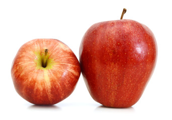 Ripe red apple. Isolated on a white background.