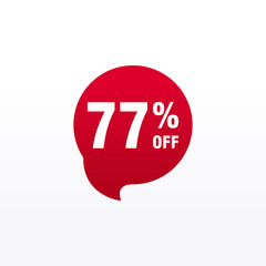 77 discount, Sales Vector badges for Labels, , Stickers, Banners, Tags, Web Stickers, New offer. Discount origami sign banner