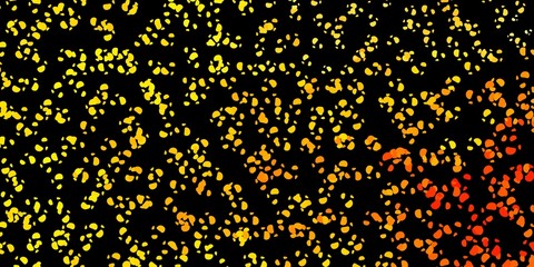 Dark orange vector background with random forms.