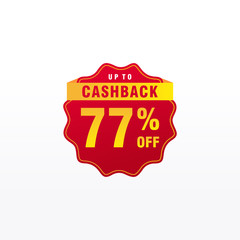 77 discount, Sales Vector badges for Labels, , Stickers, Banners, Tags, Web Stickers, New offer. Discount origami sign banner