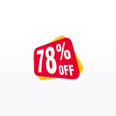 78 discount, Sales Vector badges for Labels, , Stickers, Banners, Tags, Web Stickers, New offer. Discount origami sign banner