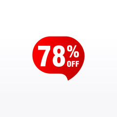 78 discount, Sales Vector badges for Labels, , Stickers, Banners, Tags, Web Stickers, New offer. Discount origami sign banner