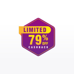 79 discount, Sales Vector badges for Labels, , Stickers, Banners, Tags, Web Stickers, New offer. Discount origami sign banner