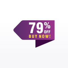 79 discount, Sales Vector badges for Labels, , Stickers, Banners, Tags, Web Stickers, New offer. Discount origami sign banner