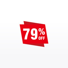 79 discount, Sales Vector badges for Labels, , Stickers, Banners, Tags, Web Stickers, New offer. Discount origami sign banner
