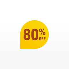 80 discount, Sales Vector badges for Labels, , Stickers, Banners, Tags, Web Stickers, New offer. Discount origami sign banner