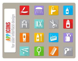 personal care icon set