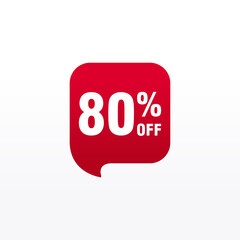 80 discount, Sales Vector badges for Labels, , Stickers, Banners, Tags, Web Stickers, New offer. Discount origami sign banner