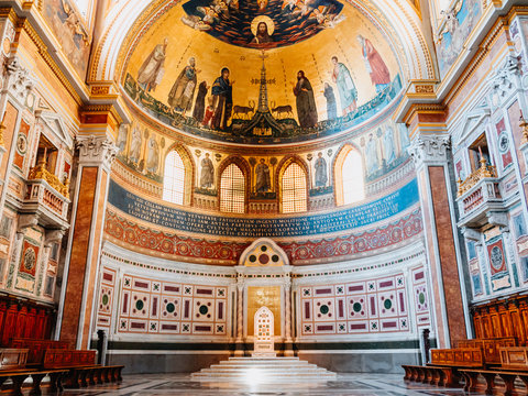 The interior of Archbasilica of Saint John Lateran