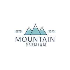 Mountain logo Adventure exploration design vector