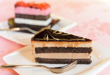 ショコラケーキといちごのケーキ