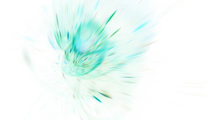 Abstract background with chaotic blue and green shapes. Digital fractal art. 3d rendering.