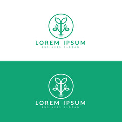 Tree logo, vector logo template