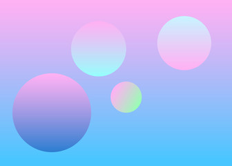 Pink and blue gradient circles background