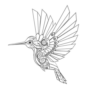 Contour mechanical hummingbird