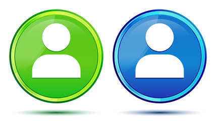 User profile icon creative natural round button set illustration