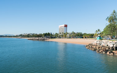 The Strand beach Townsville with one of the few high rises permitted