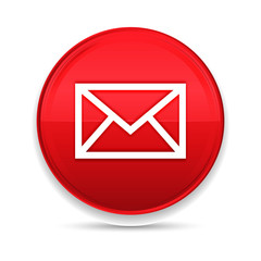 Email icon shiny luxury design red button vector