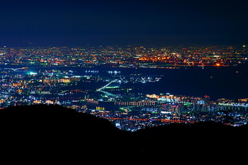 Fototapeta premium 【兵庫県】六甲山から眺める夜景 / 【Hyogo】Night view from Mt. Rokko