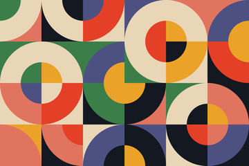 Bauhaus Geometry Artwork Abstract Vector Design Background - obrazy, fototapety, plakaty