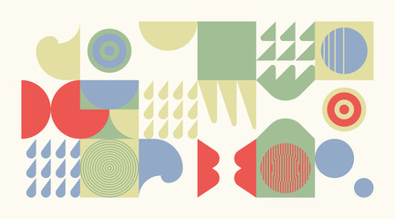 Unusual Abstract Geometric Artwork Composition